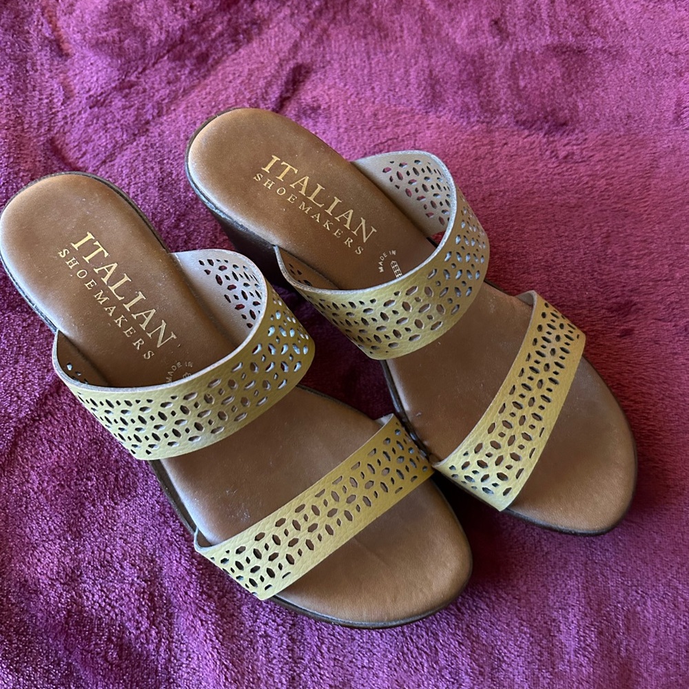 Italian Shoemakers Tan Wedge Shoes